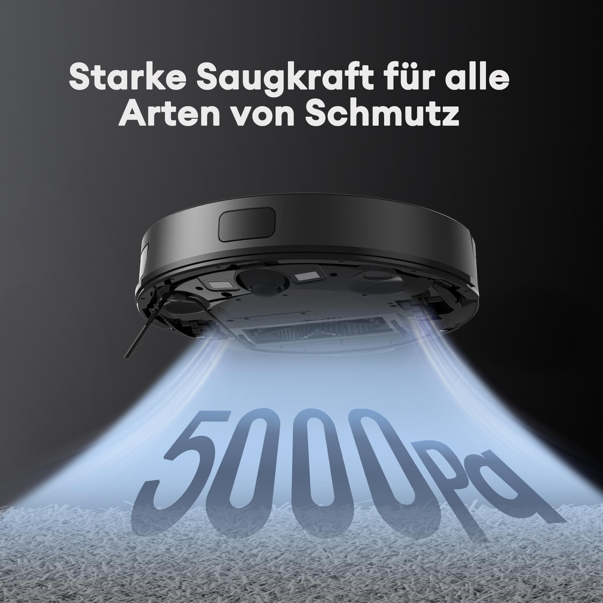 Ultenic D10 Saugroboter mit Wischfunktion 3 in 1, 5000Pa Staubsauger Roboter mit LiDAR Navigation, 50 dB Saugroboter, Roboterstaubsauger mit APP Steuerung, Ideal für Tierhaare, Teppiche, Hartböden