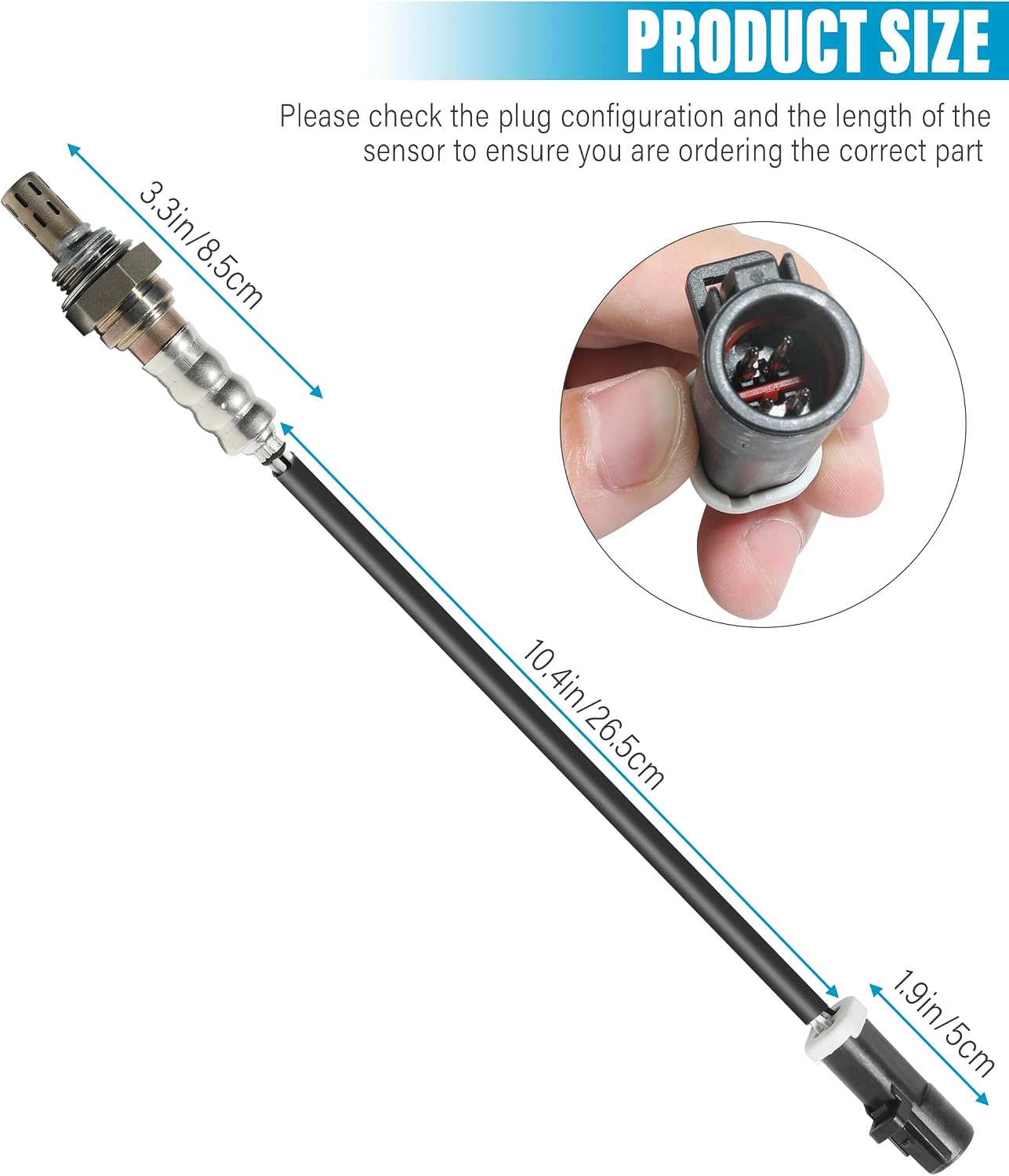 RACOONA Oxygen Sensor,O2 Sensor,Upstream Downstream O2 Oxygen Sensor,Car Accessories O2 Sensor,Compatible with E150 E250 E350 F150 F250 F350,Replace# 15716,15717,15718,15719,15664,ZZC318861