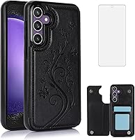 Vista 10 de Asuwish Funda de teléfono para Samsung Galaxy S23 FE 5G con protector de pantalla de vidrio templado y tarjetero con soporte para tarjetero, soporte