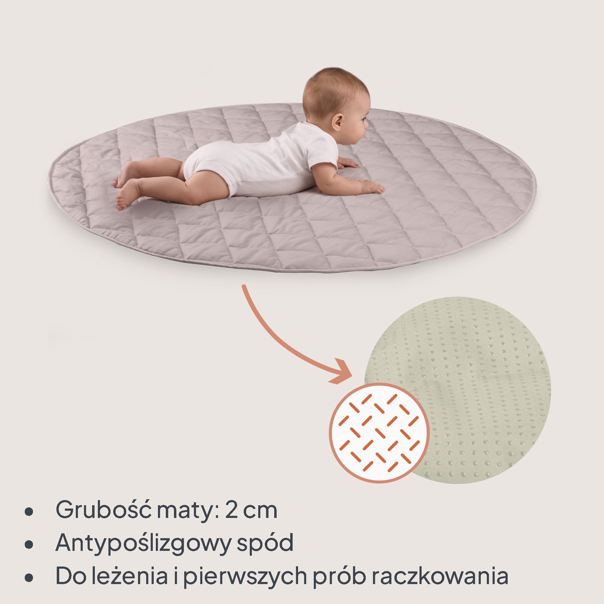 Lionelo Anis Set Mata Edukacyjna z Drewnianym Pałąkiem Miękka Bawełna dla Delikatnej Skóry, Antypoślizgowa 2 cm do Brzuszka i Raczkowania, 4 Zabawki Sensoryczne, Składana, na Prezent, 0+, 101 cm