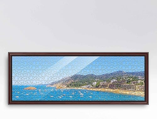 Miniatura 4 de Marco ejecutivo de madera maciza marrón ejecutivo de 7 x 28 pulgadas de ancho de 1.25 pulgadas  Profundidad interior de 0.5 pulgadas  Marco de fotos