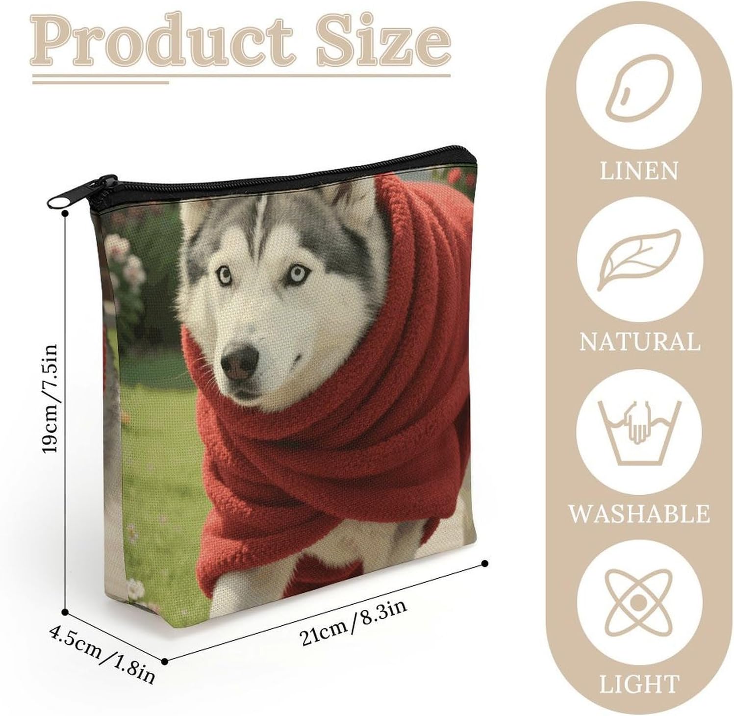 Funny Husky Portable Linen Storage Bag image 2