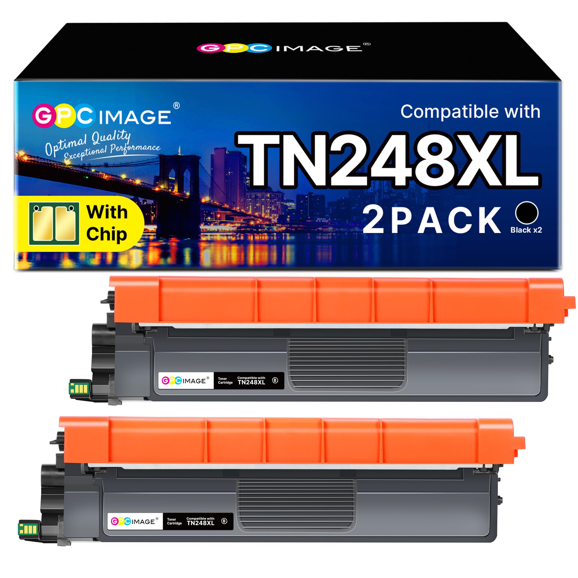 GPC IMAGE TN2510 TN2510XL TN-2510XL Kompatibel für Brother HL-L2400DWE Toner MFC-L2800DW MFC-L2835DW MFC-L2860DW HL-L2400DW MFC-L2827DW DCP-L2620DW HL-L2445DW DCP-L2660DW DCP-L2665DW (1er-Pack)