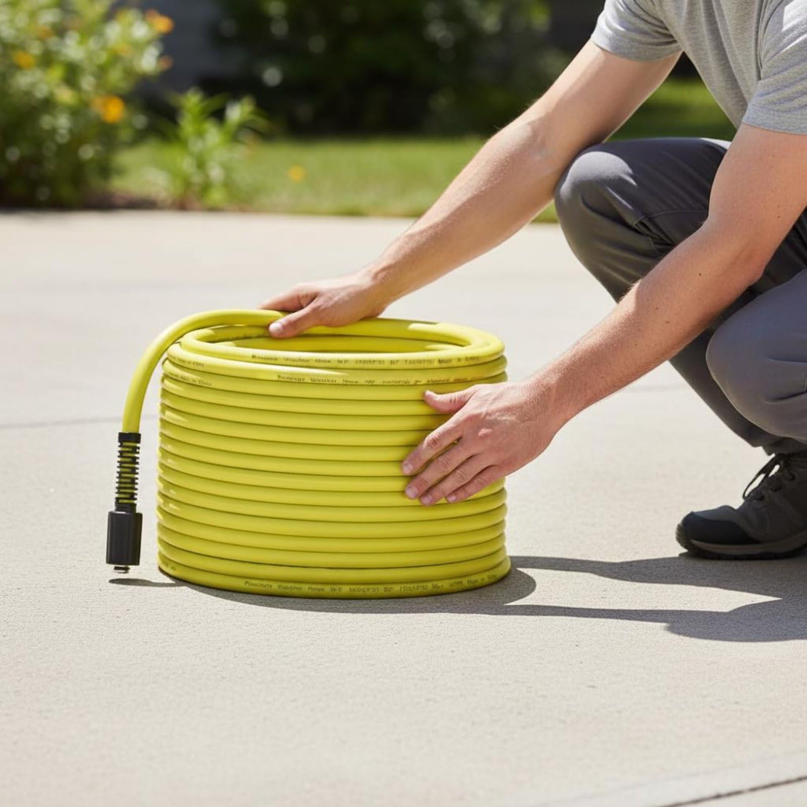 de Alta Presión Tubería Accesorio Extensión con PVC para 3600 Universal 14 Mm y de Acople Rápido Adecuada para Lavado de Vehículos Terrazas, 20M, Estándar