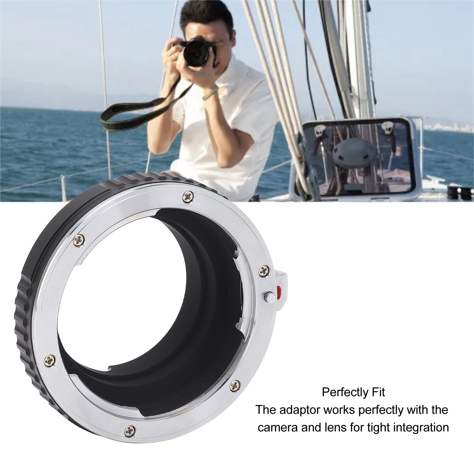 Bague de Conversion D'adaptateur de Monture D'objectif pour Leica R vers M, Convertisseur D'objectif en Aluminium à Commande Manuelle Compatible avec M3, M2, M1, M4, M5, CL, M6,