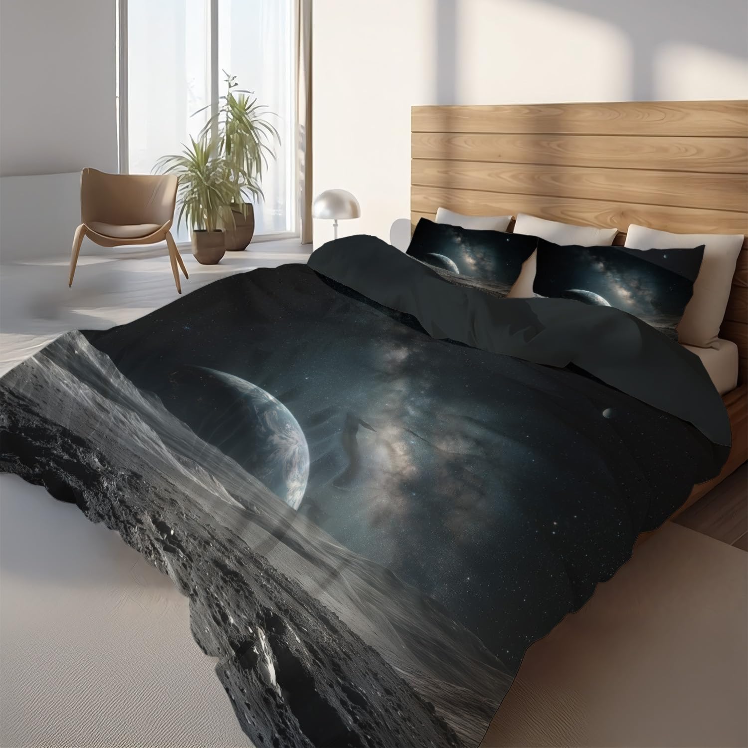 Generisch Miękka pościel zimowa, 3-częściowy, 155 x 220 cm, oddychająca, ciepła i przyjazna dla skóry, grafitowo-szara, łatwa w pielęgnacji, dla dzieci i dorosłych