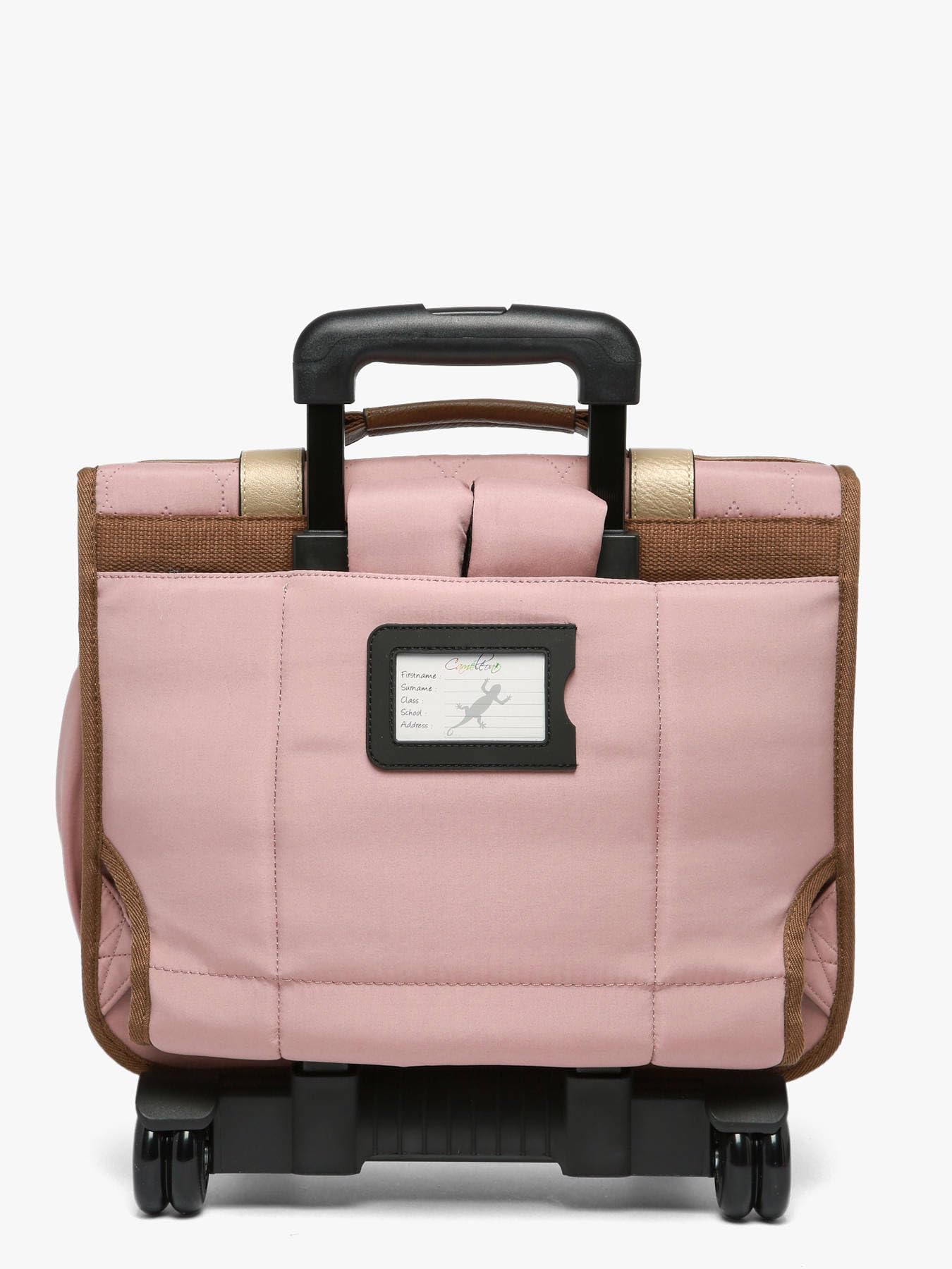 Cameleon Cartable à roulettes Rose 38cm Vintage Fantasy avec 2 compartiments - Idéal pour l'école primaire et la rentrée scolaire en CP, CE1 et CE2 pour fille et garçon