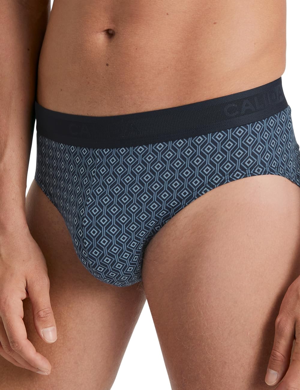 Calida Men's Dark Sapphire Grafic Cotton Briefs,