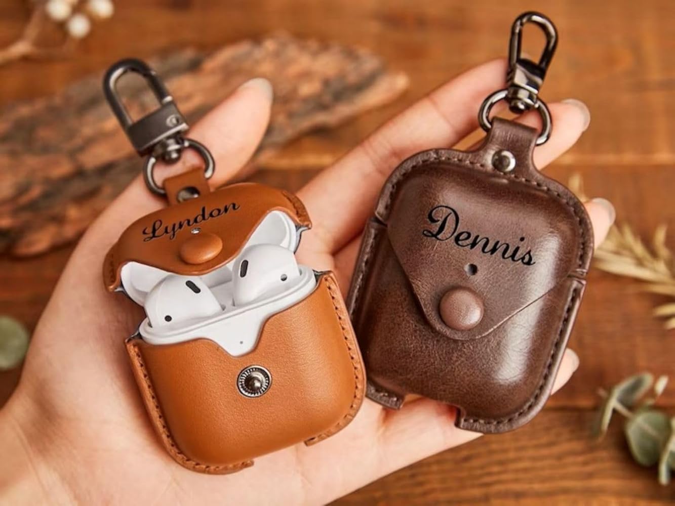 Amazon.com: Engraved Leather Apple Airpod 1-2-3 Pro Case,Custom