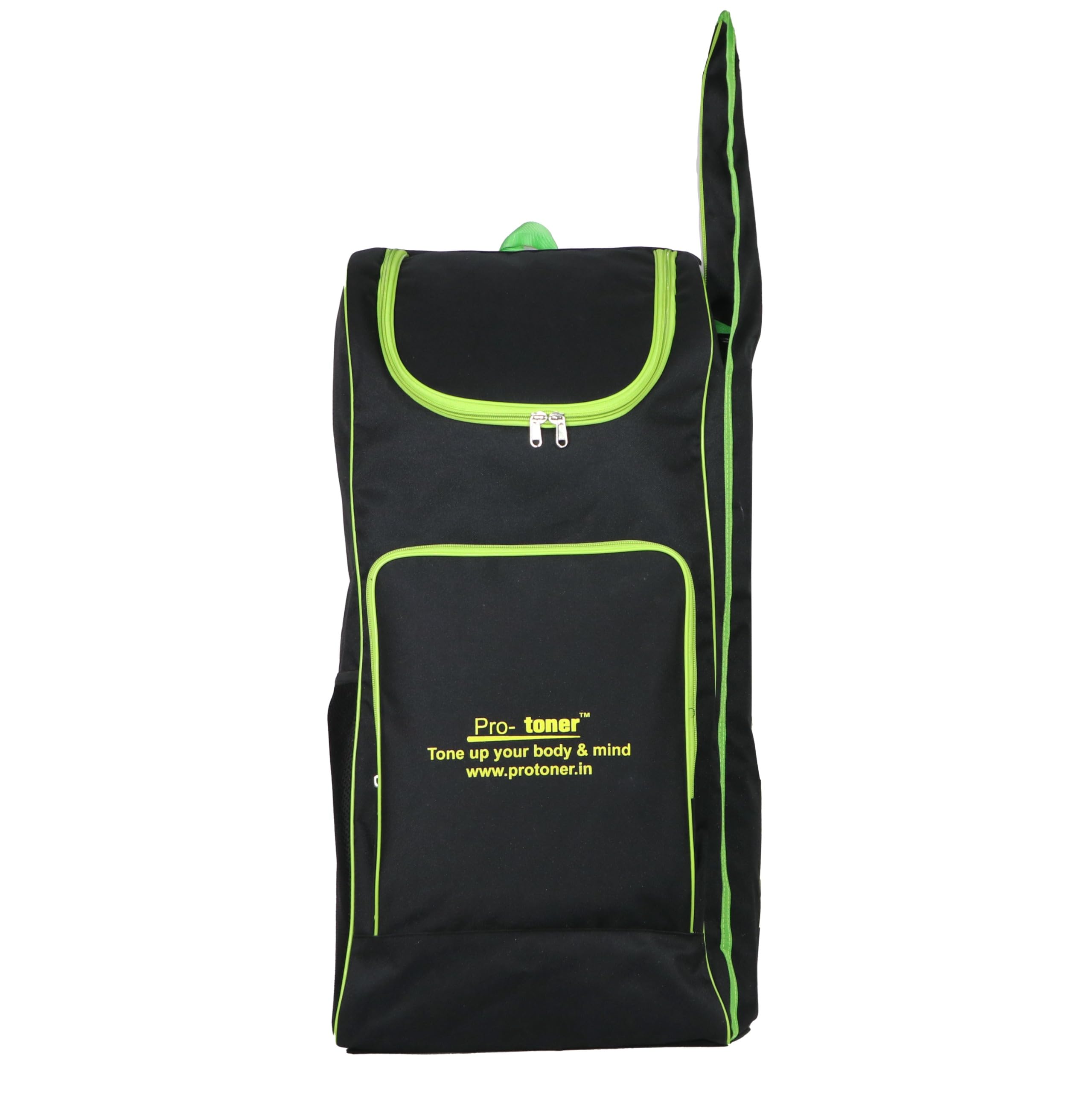 Protoner Cricket Kit Bag with Shoulder Straps, Bat Cavity, Black