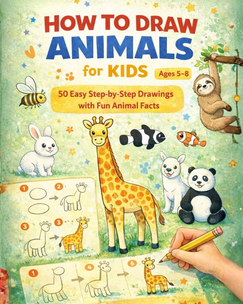 How to Draw Animals for Kids: 50 Easy Step-by-Step Drawings with Fun Animal Facts