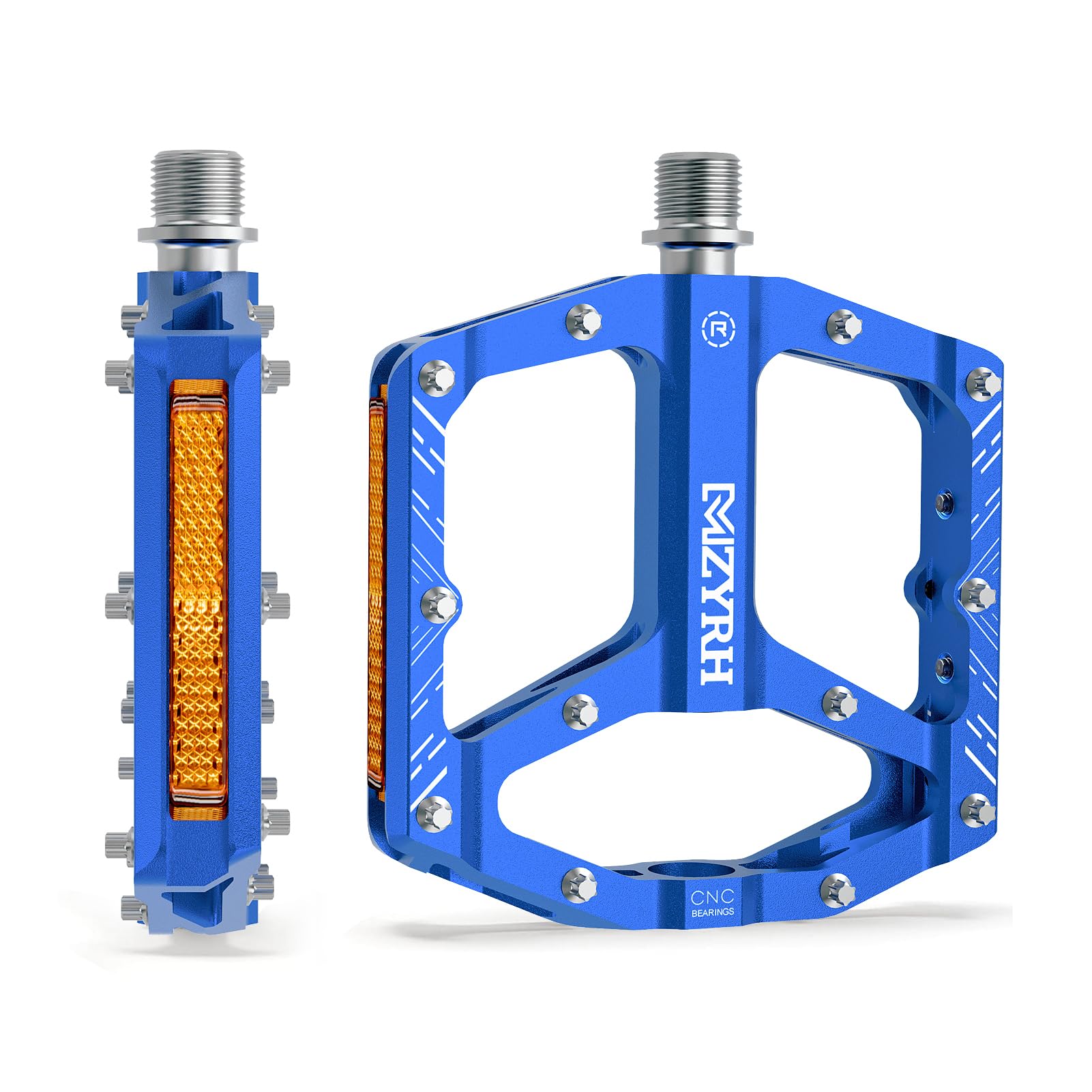 MZYRH Mountain Bike Pedals MTB Pedals,9/16" Non-Slip Lightweight Aluminum Alloy Bicycle Pedals for Road Mountain BMX MTB