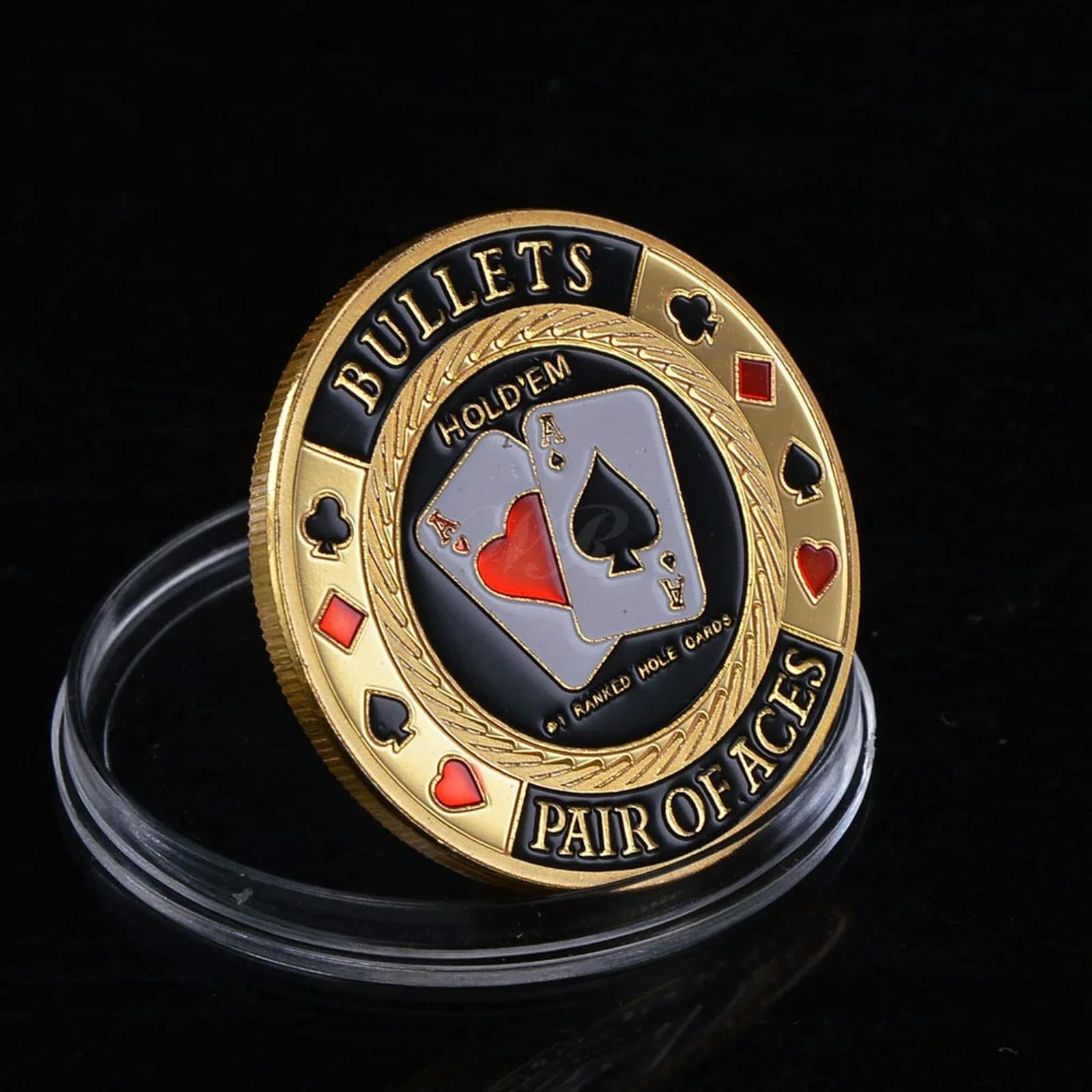 Kpvvpeox Style-21 Poker Card Guard Protector Poker Cards Metal Souvenir Chips Set Casino Coin Poker Game Hold'em Accessories Lucky Coin For Him