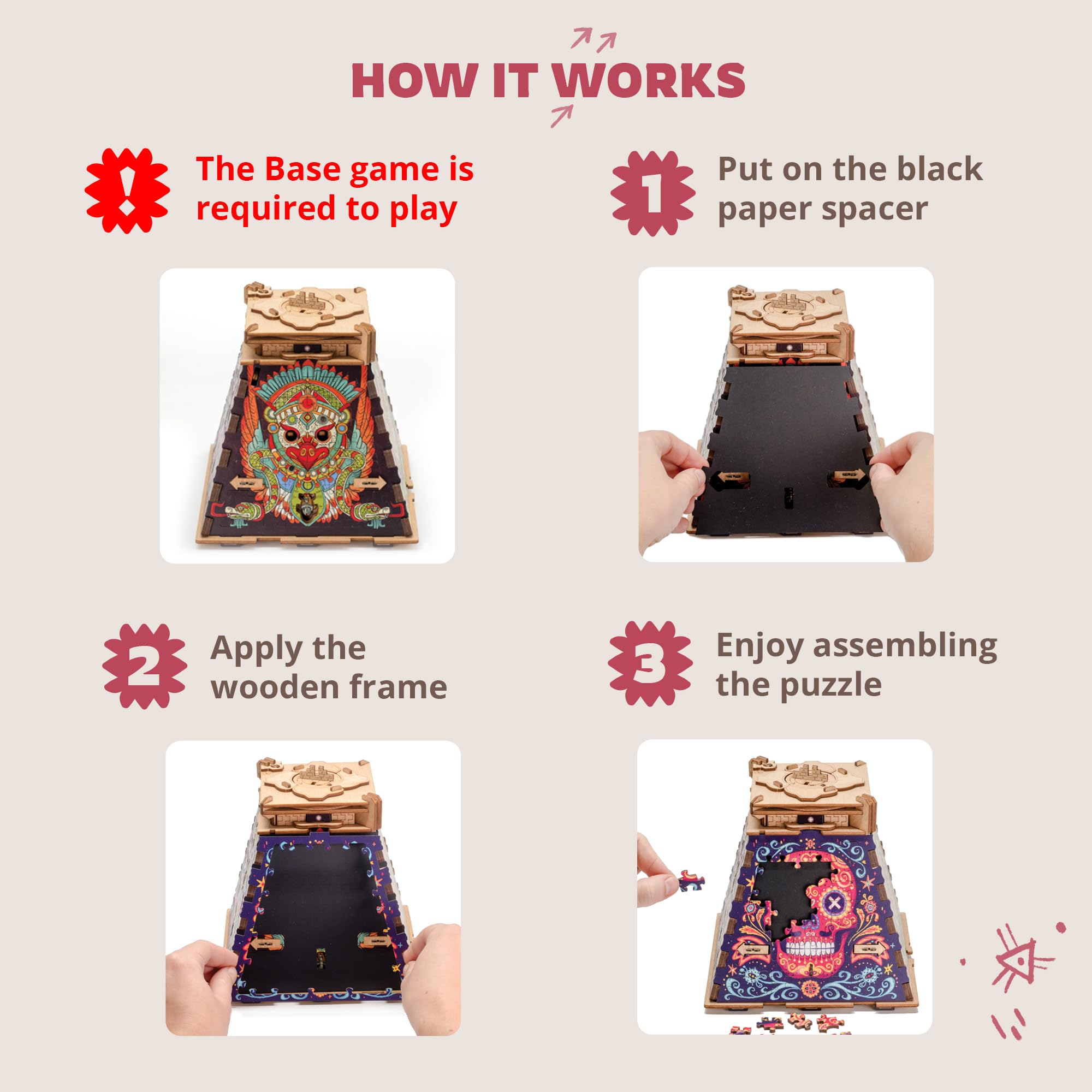 Amazon.com: iDventure Cluepuzzle Pyramid of The Sun | Wooden 3D