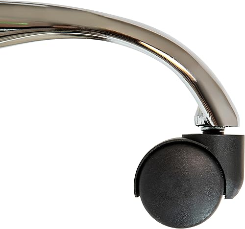 Miniatura 8 de EMMA + OLIVER Silla de escritorio giratoria de piel sintética con respaldo alto y ruedas, asiento acolchado y reposabrazos, altura ajustable, silla