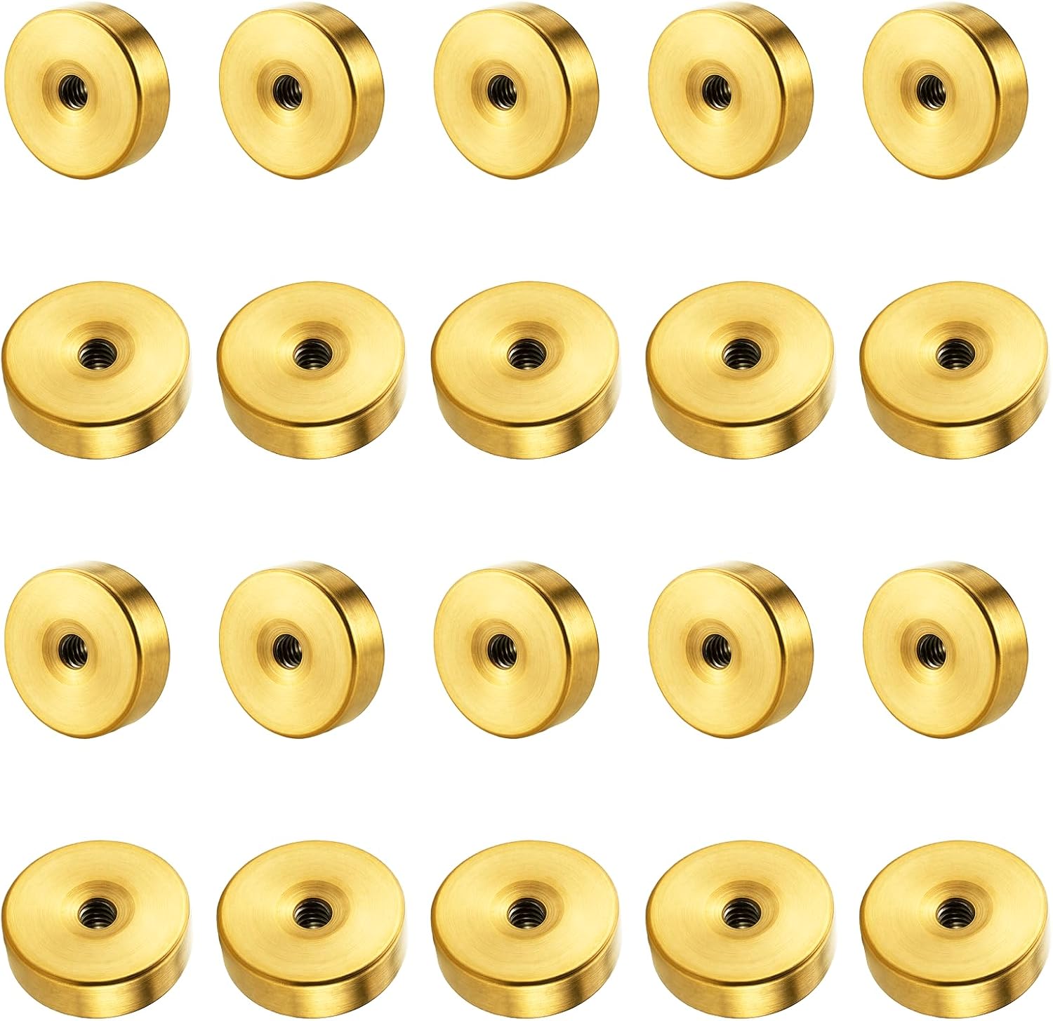 20Pcs Flat Earrings Back for Stud Screw on Earrings Back | 0.2inch Round Stainless Steel Earring Back Replacement, 0.8mm Hole Women Men Metal Flat Earrings