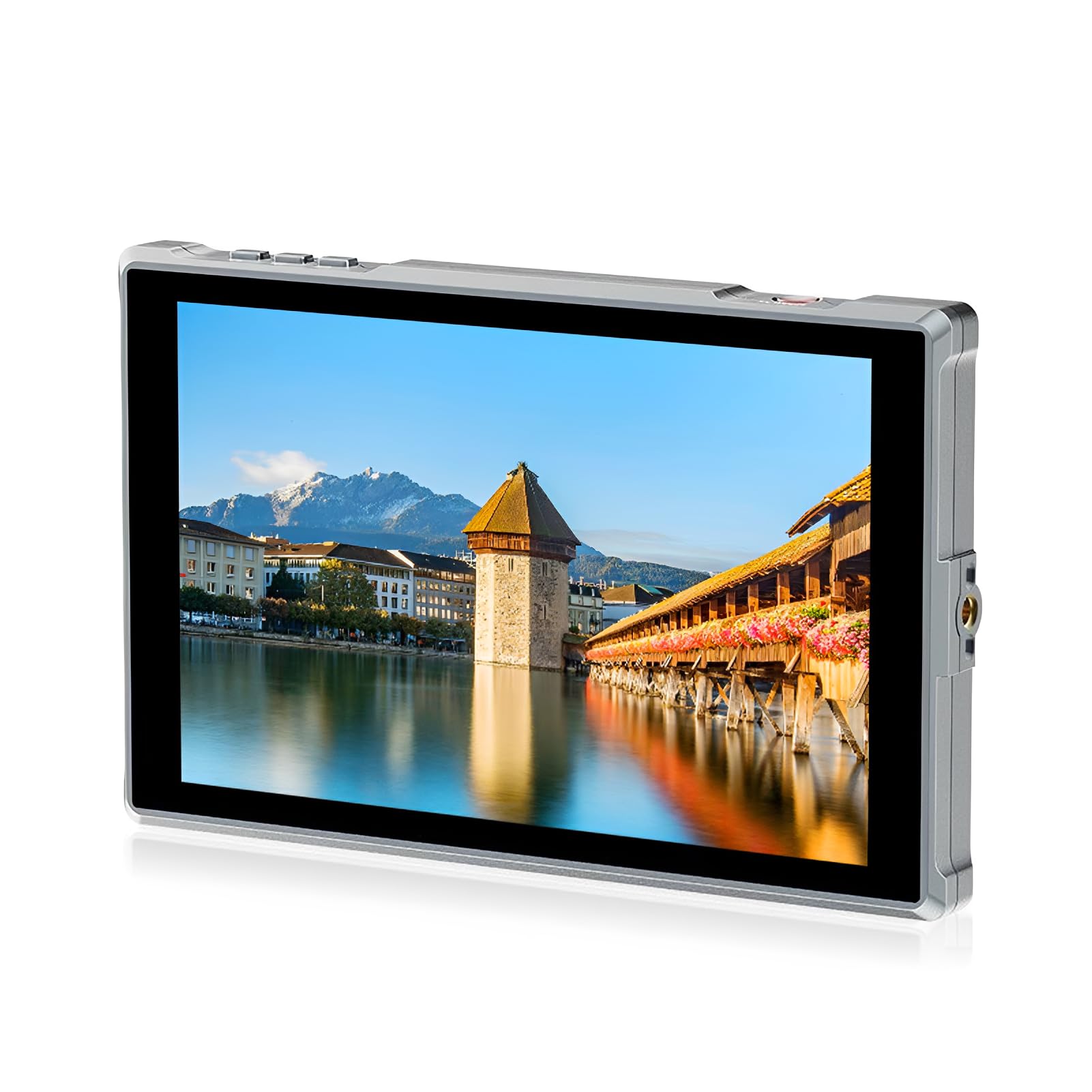 LICAEVEY 7-Zoll-Kamera-Feldmonitor mit Touchscreen, 1280 X 800 HD 4K-Eingangsmonitor für DSLR-Video-Vlog, Tragbarer On-Camera-Monitor für Film-Vlogging