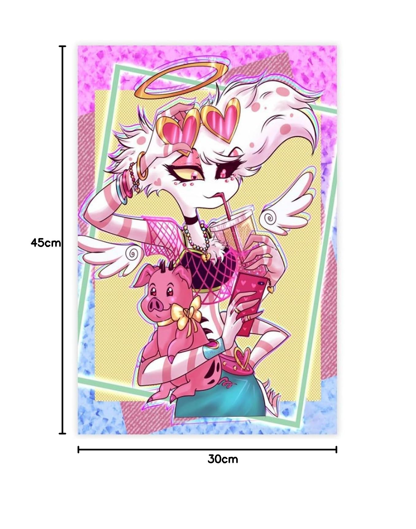 Poster Helluva Boss Sur Toile - 30x45 Cm, Sans Cadre - Décoration Murale Chambre, Salon - Style Cartoon