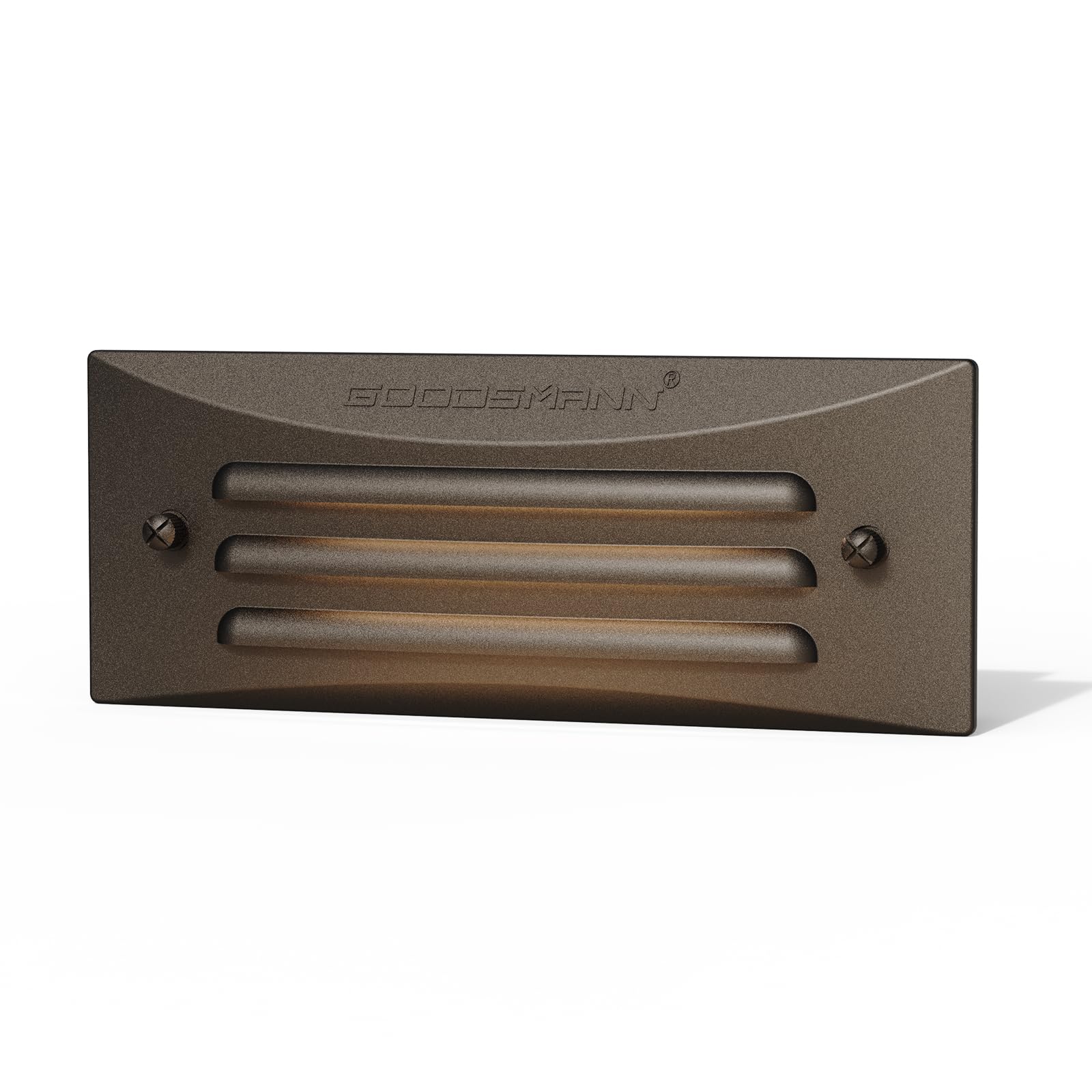 GOODSMANN Low Voltage Step Light Outdoor 12V AC Landscape Stair 1PK 1.2W LED Deck Lighting 3000K Warm White With Cable Connectors Aluminum Work With