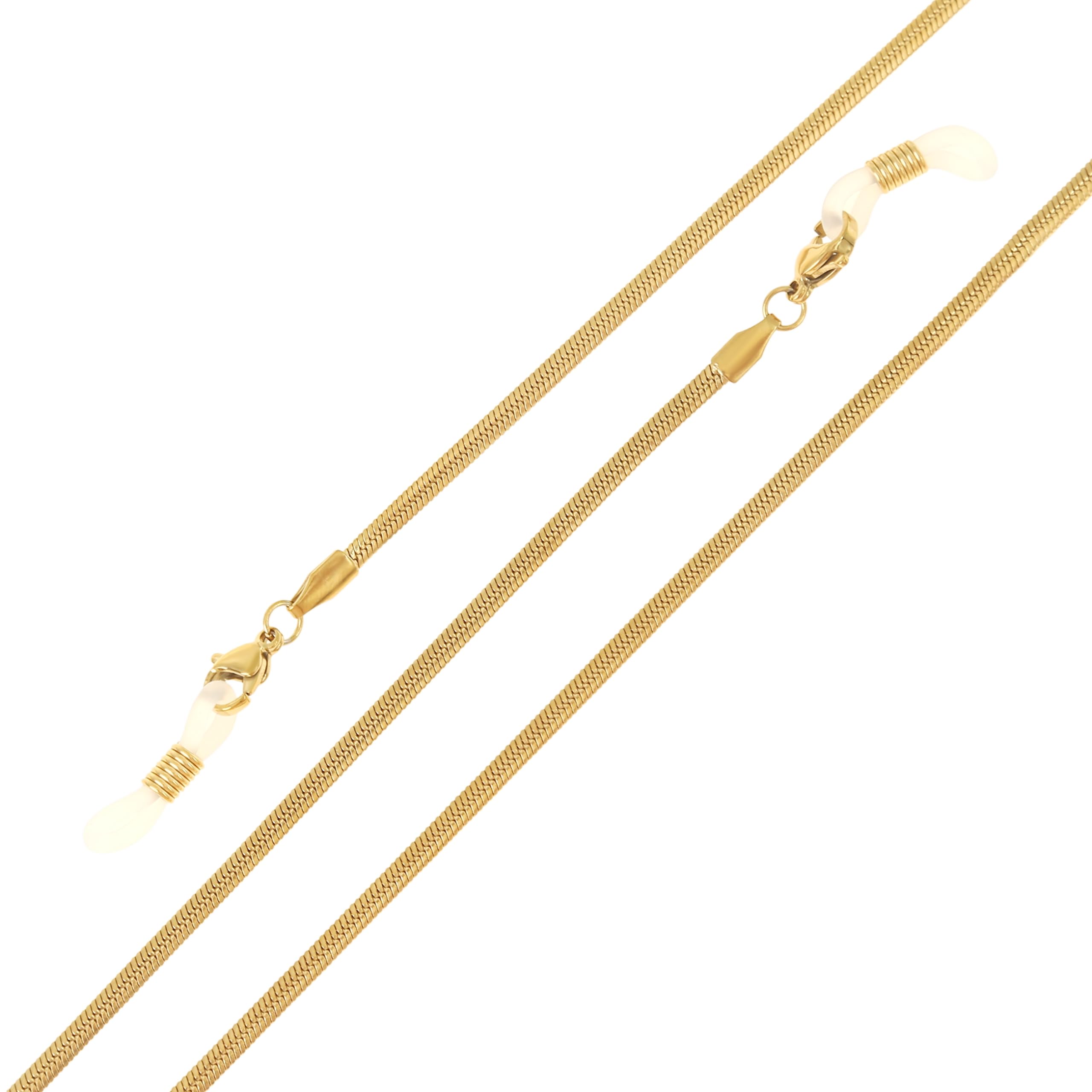 Made by Nami Brillenkette Damen & Herren Brillenband Schlangen Design Gold oder Silber 70cm