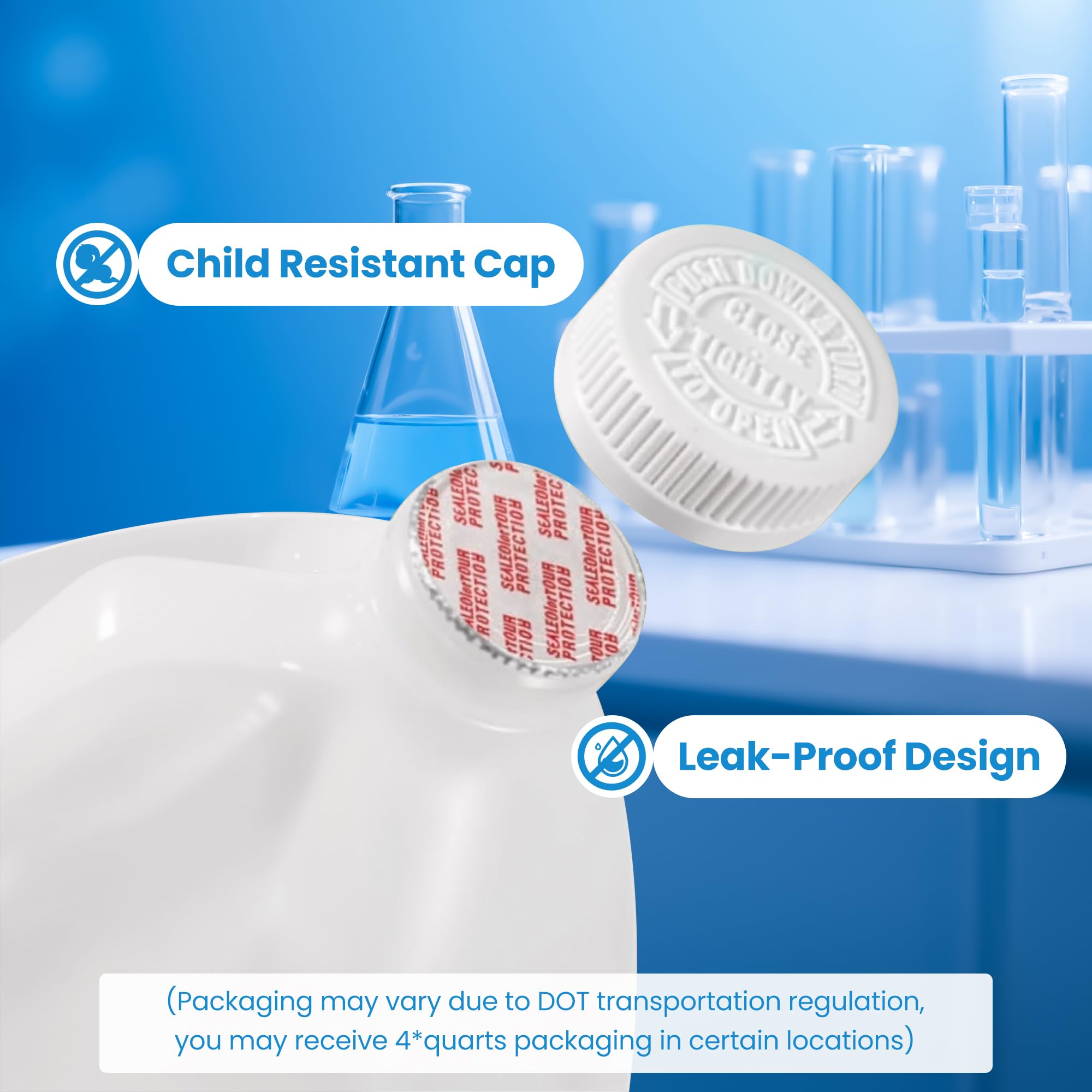 Isopropyl Alcohol 70% | 70 Percent Rubbing Alcohol |High Purity Multipurpose Cleaner and Solvent - Home, Labs, Commercial Use | 4 Gallon | USP Grade