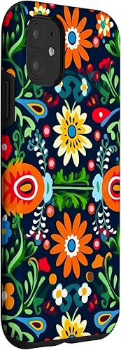 Miniatura 3 de Funda para iPhone 11 con diseño floral mexicano tradicional mexicano