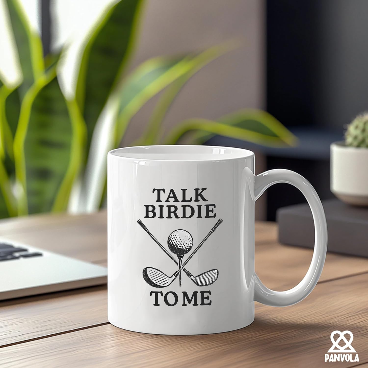 Panvola Talk Birdie To Me Golf Gifts Funny Golf Player Gifts For Dad Mom Grandpa Grandma From Son Daughter Husband Wife Novelty Drinkware Ceramic Mug 11 oz White - Image 5