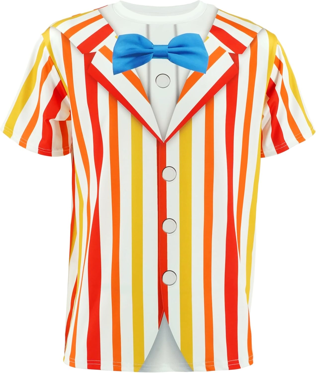 Bert Costume Adult Cosplay Mock Two-Piece 3D Printing Rainbow Striped T-Shirt Halloween Birthday Partie Couple Shirt