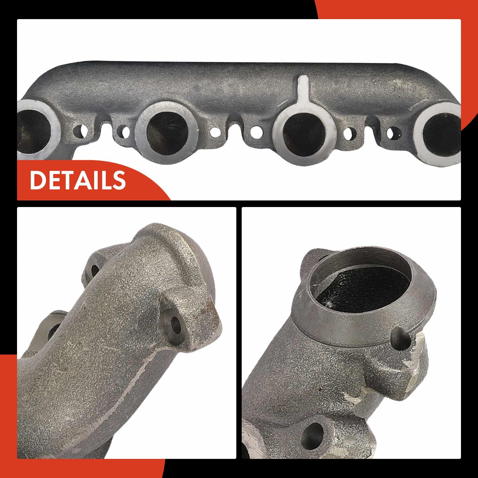Pair Left & Right Exhaust Manifolds W/ Gaskets For Ford F-150 F-250 Expedition 4.6L V8