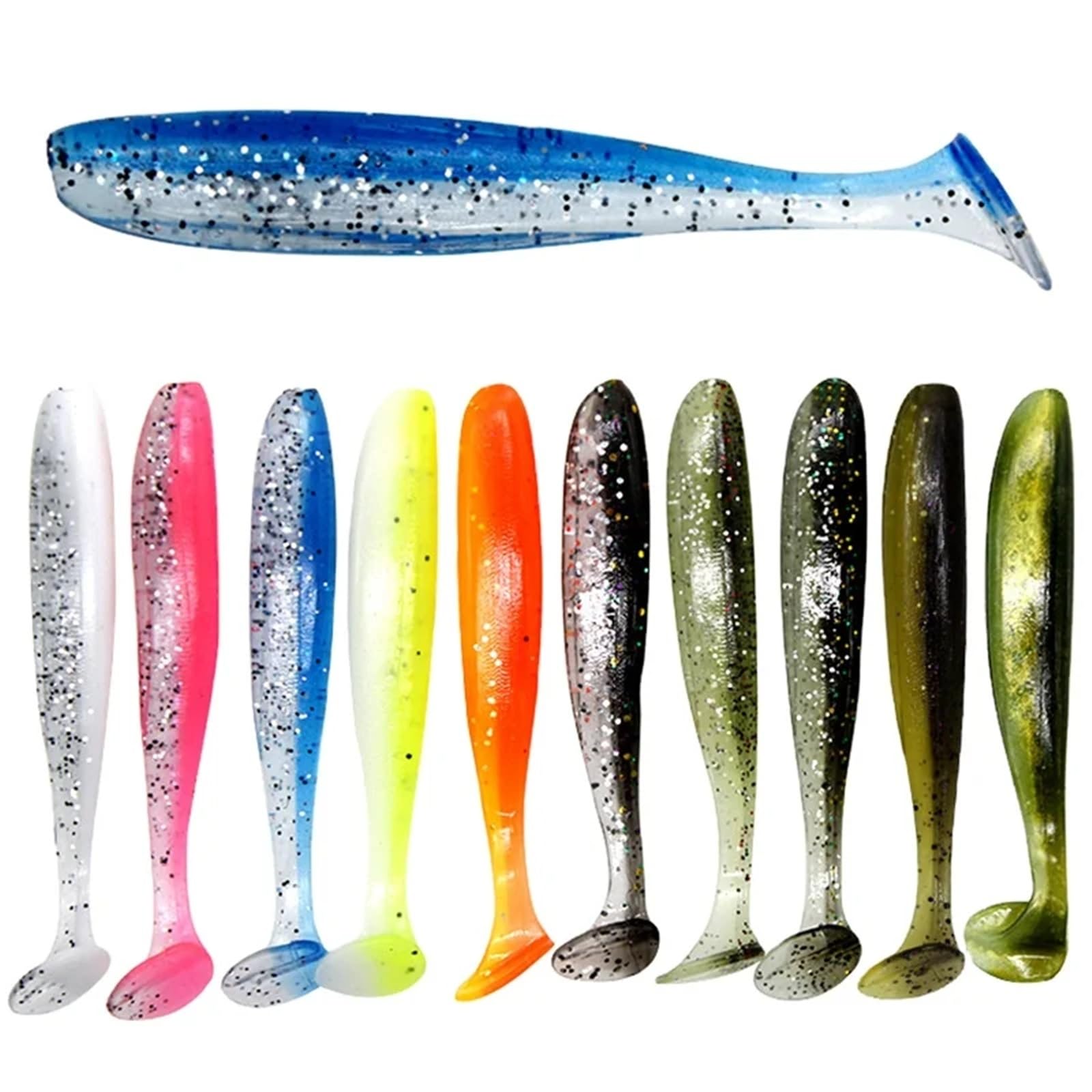 Générique Leurre Souple Queue Palme Multi-Tailles 5-12cm Peche Mer
