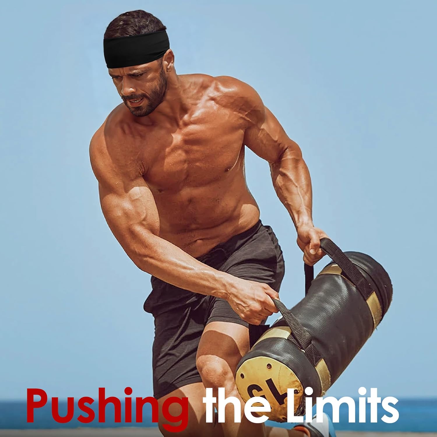 Sport Headbands for Men - 7 Pcs Sweat Absorbent Running Headband for Fitness Workout Running Rugby Baseball Yoga High Intensity Interval Training, Unisex Sweatband for Both Men and Women - Image 5