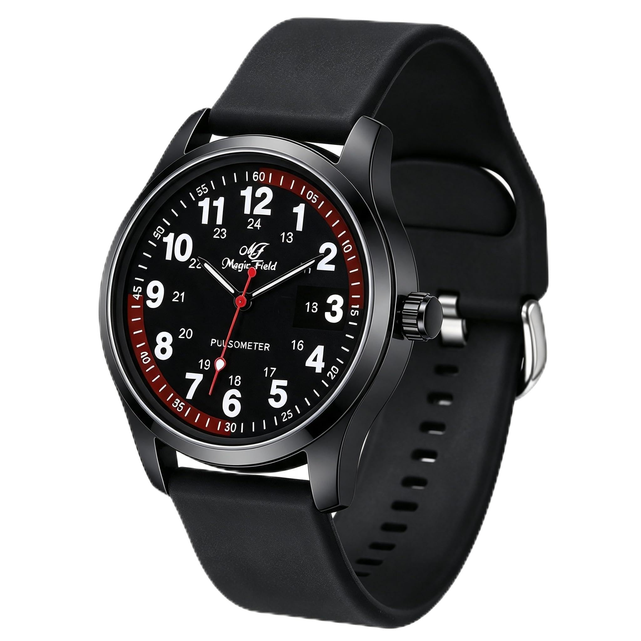 SIBOSUN Nurse Watch for Nurse Doctors Medical Professionals Students Men Women Unisex Easy to Read Dial Second Hand Watch for Nurses Water Resistant Silicone Band