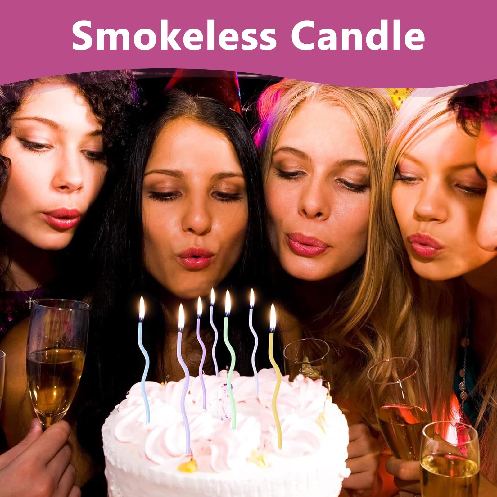 Candeline Compleanno A Spirale - 48 Pezzi Multicolore Per Torte E Cupcake - Foto 9