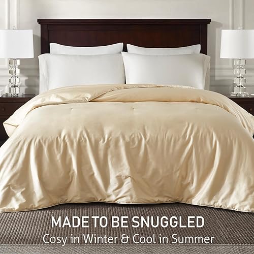 Miniatura 4 de SilKicah Edredón de seda tamaño individual para todas las estaciones, edredón relleno de seda natural 100% pura, edredón transpirable y ligero (68 x