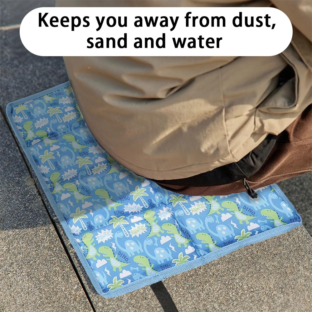 Anyingkai 2 Stück Sitzkissen Outdoor Faltbar, Sitzunterlage Outdoor Kinder, Sitzkissen Wandern Wasserdicht mit 2 Aufbewahrungstasche, Für Spielplatz Camping Wandern Picknick