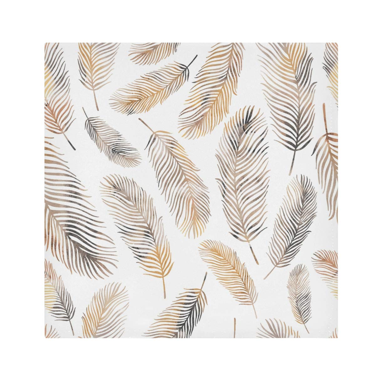 TropicalLife Napkins Animal Feather Pattern Print Dinner Napkin Paper Satin Polyester Cloth Reusable Napkins for Table Kids 20x20 in, 1 Pc