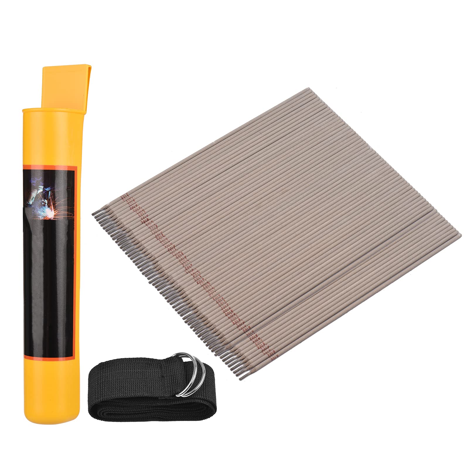 Pissente 20 PCS Welding Rod Carbon Steel Electrode 2.5 X 300mm Low Spatter General Electrode for Carbon Steel Repair Pipe Welding Vertical Overhead Work (Stainless & 3.2x350mm & 60pcs & with