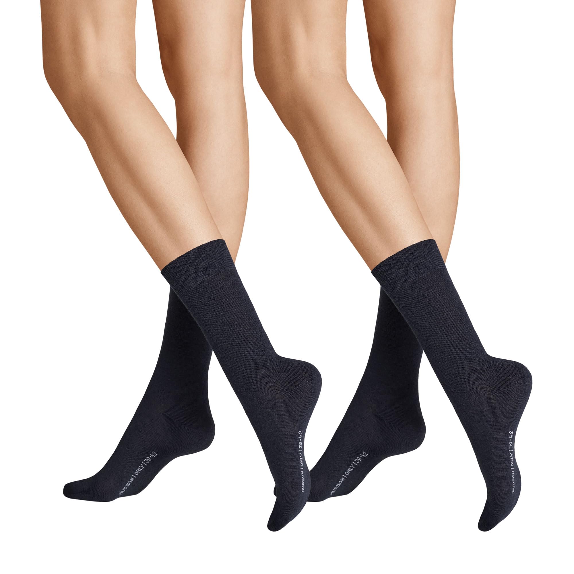 Hudson Women's Only 2-Pack sod Knit Socks, Navy, 35-38 (Pack of 2)