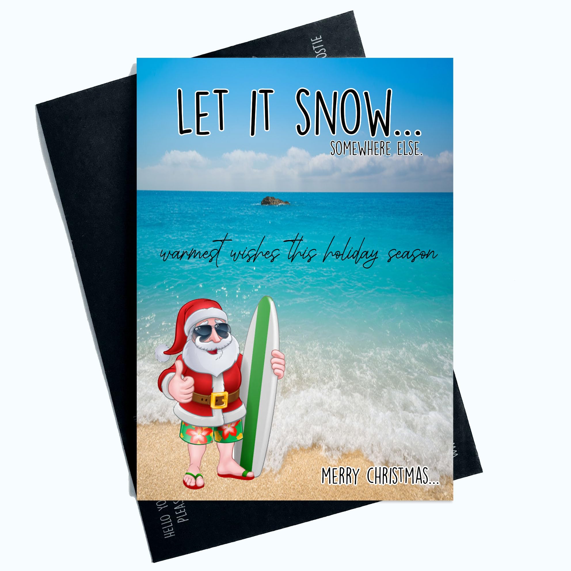 Peachy Antics Merry Christmas Let It Snow Christmas Card Funny Novelty Joke Xmas Card SP135