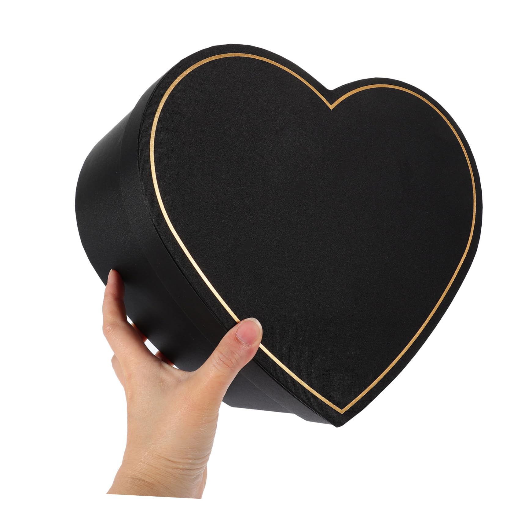 Gadpiparty Herzförmige Geschenkbox Mit Deckel Mittlere Aufbewahrungsbox Aus Stabilem Material Schwarz Für Gastgeschenke Süßigkeiten Und Blumenarrangements Bei Hochzeiten Und Feiern