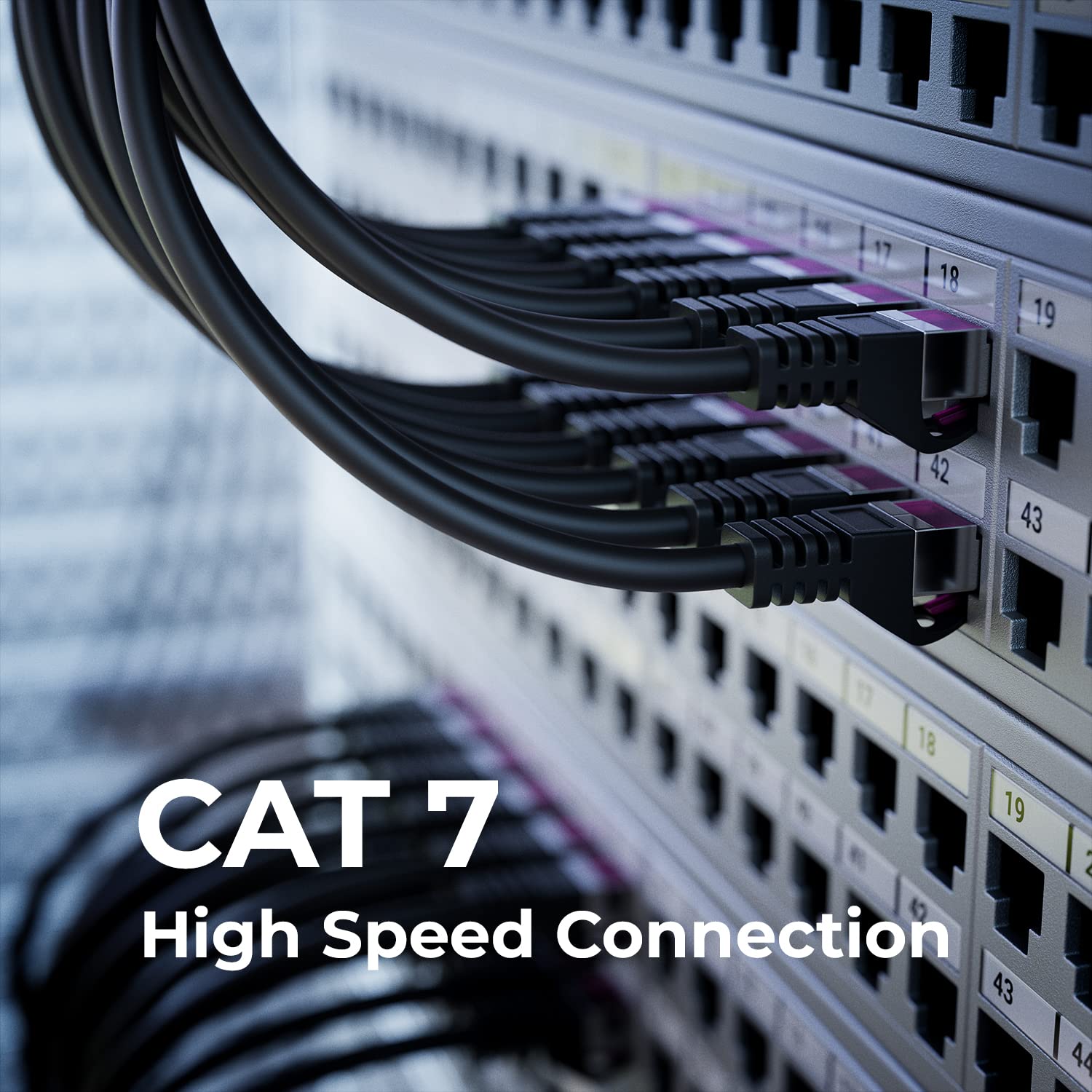 deleyCON 40m Cavo Rete CAT7 Outdoor per Esterno (10 Gbit/s, Schermatura S/FTP, Rame) Connettore RJ45 Ethernet LAN Patch - Resistente Intemperie - per Telecamere, PoE, Campeggio ecc.