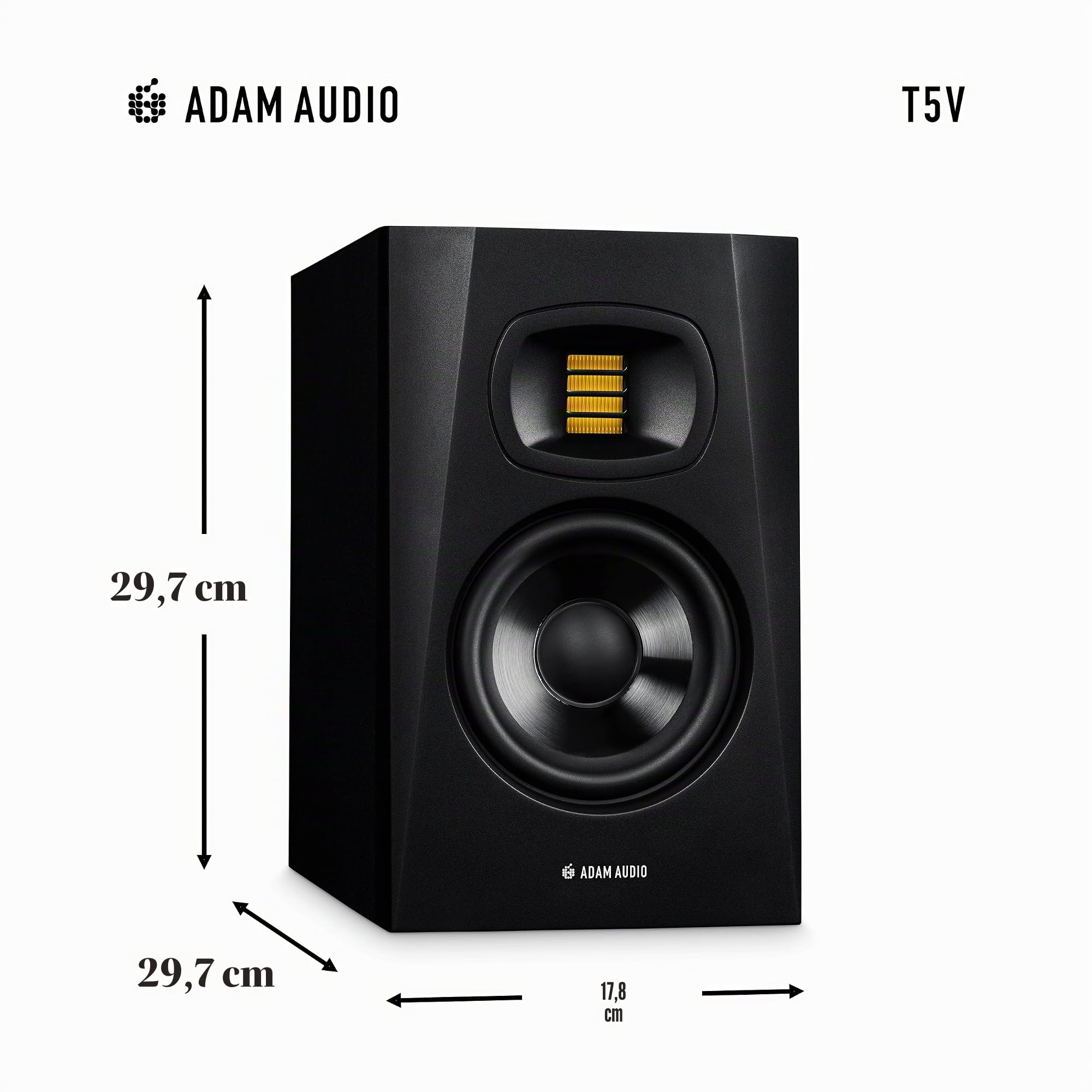 Adam Audio Moniteur de Studio T8V pour enregistrer, mélanger et maîtriser, Son de qualité Studio (Simple)