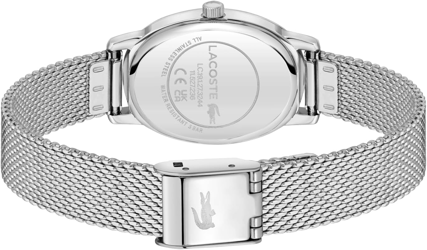 Lacoste Parisienne Women's 2H Watch – Oval Case, Fluted Bezel, Quartz Movement, Double Wrap Smooth Leather Strap, Chic and Minimalist Design - Gift for Her - Image 4