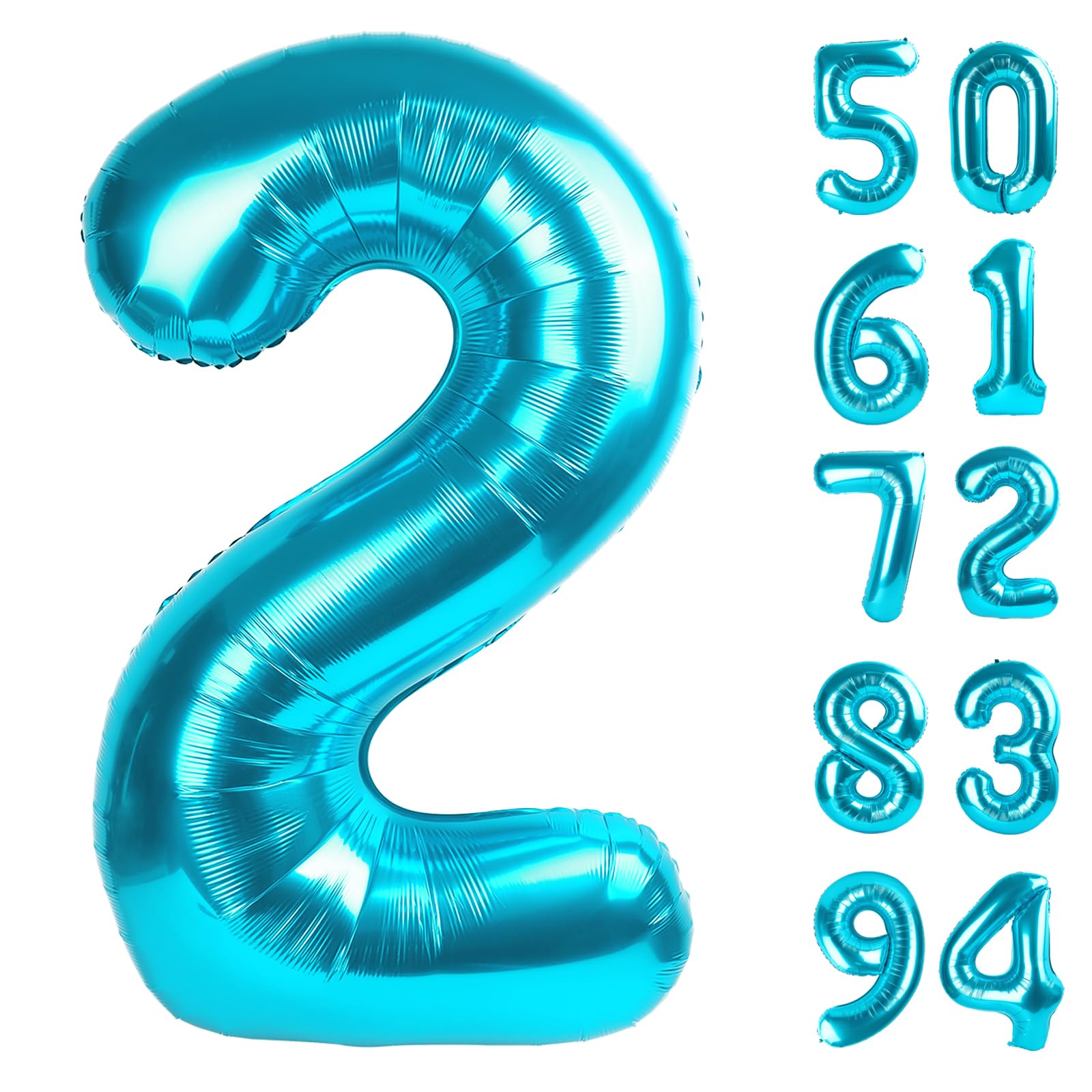 Photo 1 of IWERP Light Blue Number 2 Balloon - 40 Inch