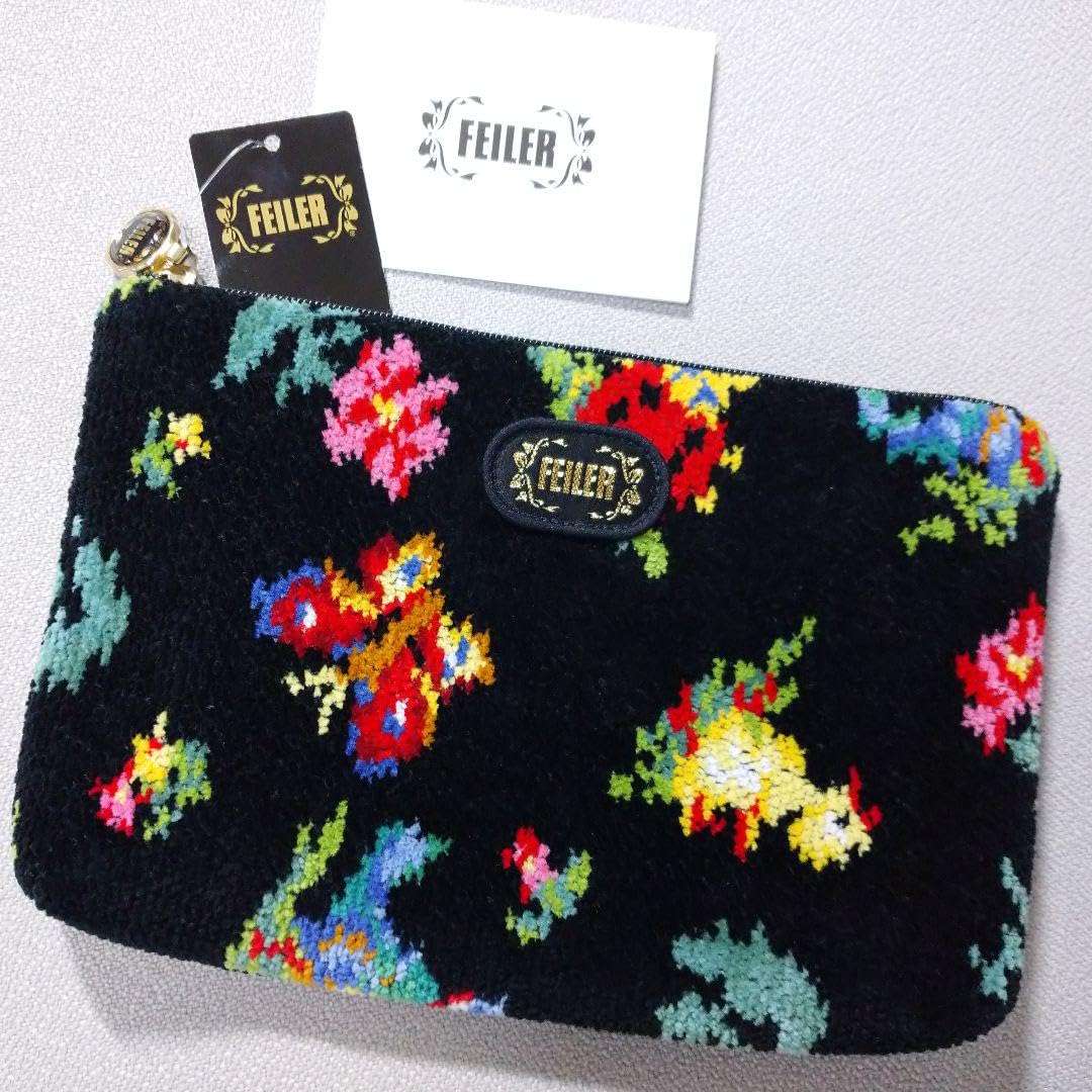 Amazon.co.jp: フェイラー フラットポーチ 20cm×12cm ブラック ハイジ