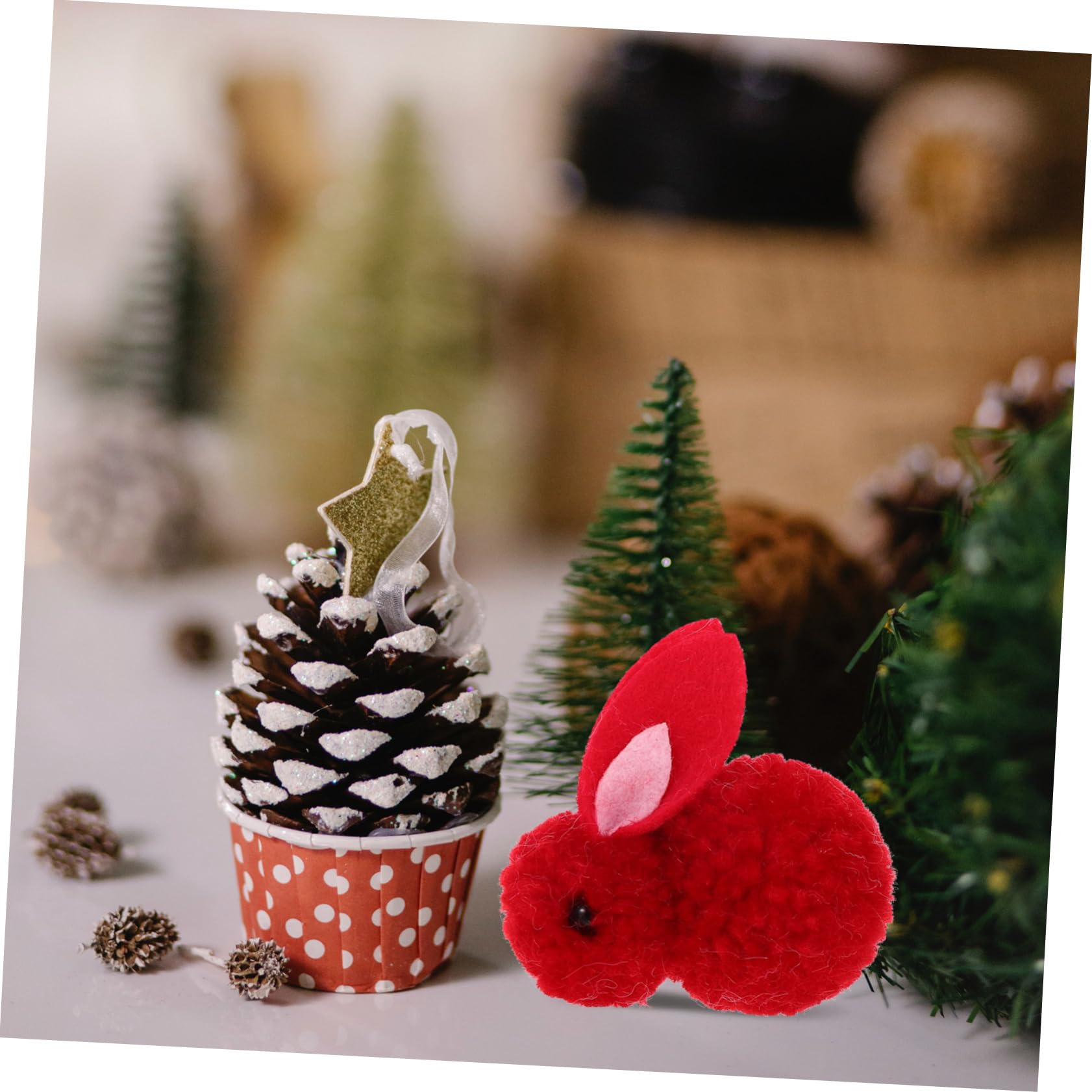 PRETYZOOM 5 Set Di Decorazioni Natalizie Da Appendere Allalbero Di Natale Finti Modelli Festivi Coniglietti Decorativi in ​​feltro 20 Pezzi * 5