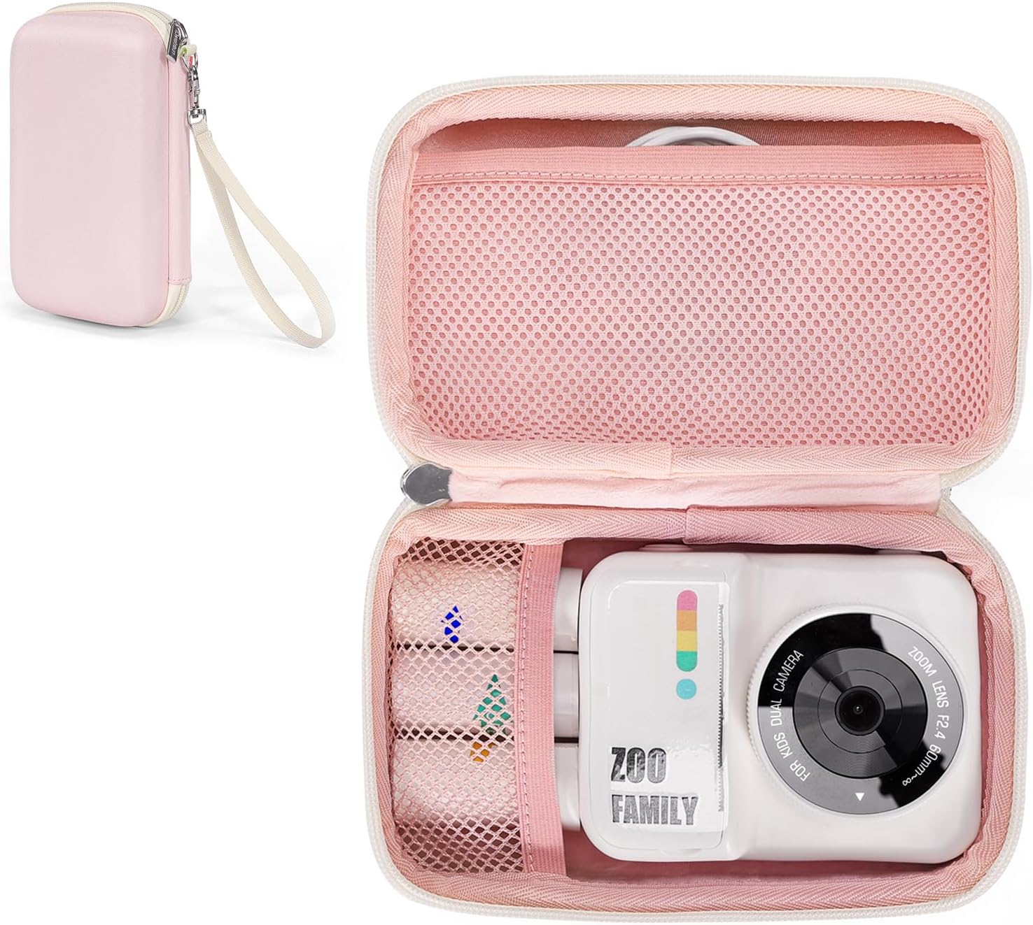 Cwatcun Kids Instant Camera Case for Girls, Print Film Compact Water-Resistant Hard Shell EVA Protective Case Small,Fits ESOXOFFORE/Dylanto/Anchioo/MINIBEAR Cameras & Accessories, Pink