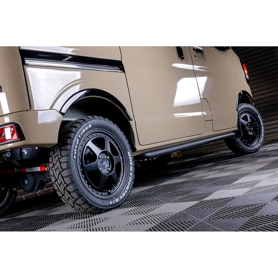 エブリイワゴン オーバーフェンダーキット DA17W/17V ブラック 未塗装 片側7mm】エブリィワゴン DA17W/エブリィバンDA17V 専用