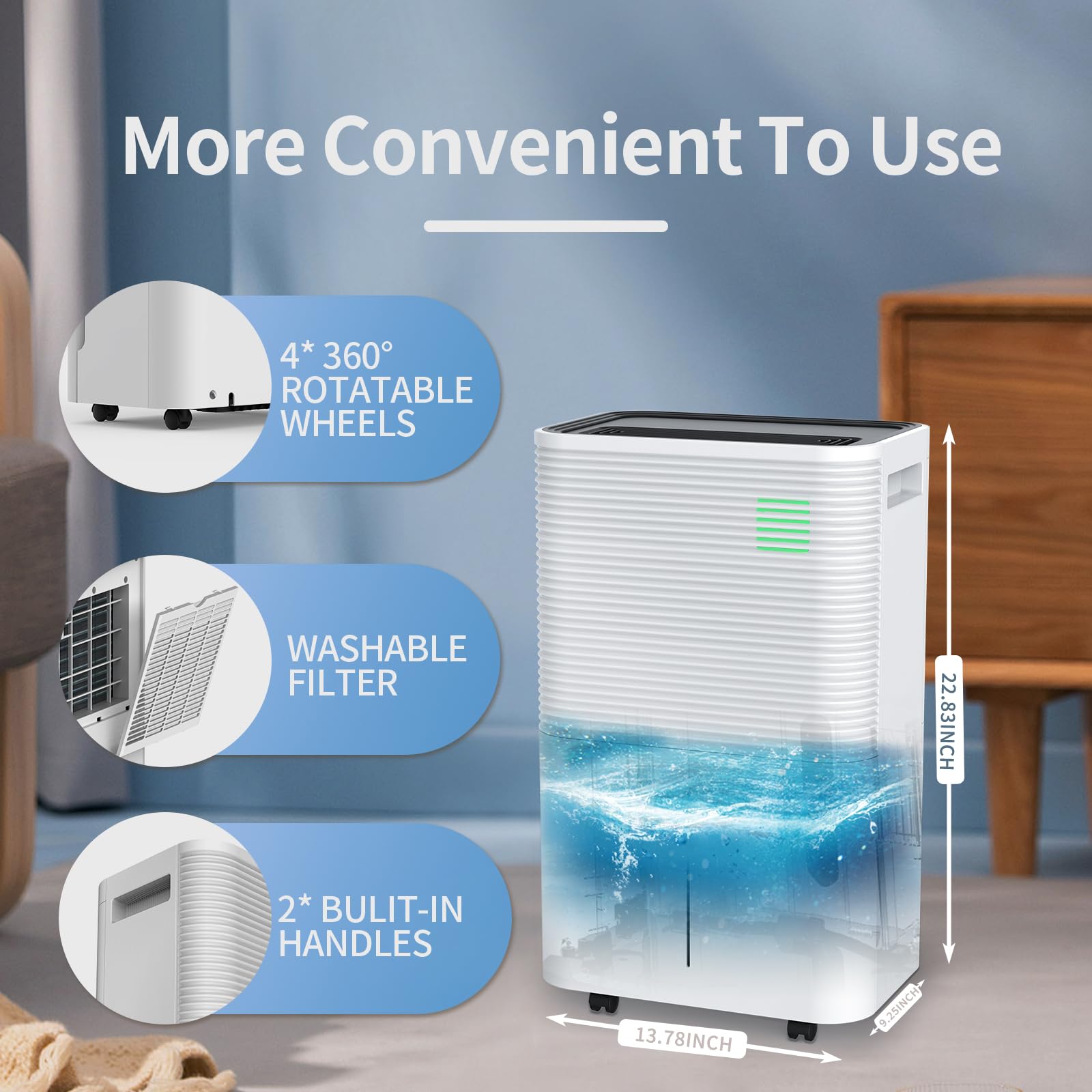 ZAFRO 3,500 Sq. Ft Dehumidifiers for Home, Bathroom, Bedroom