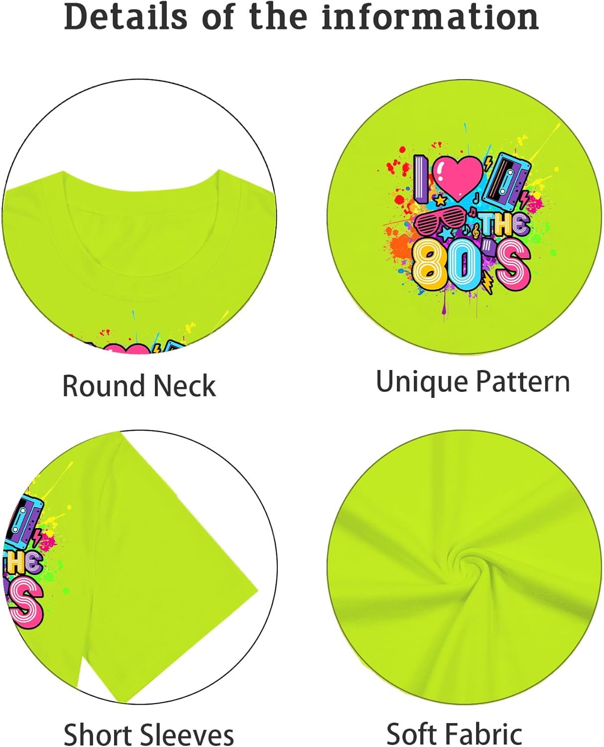 80s Shirts for Women I Love The 80s T Shirts 80's Themed Disco Music Top 1980s Party Graphic Tee Casual Outfit - Image 4